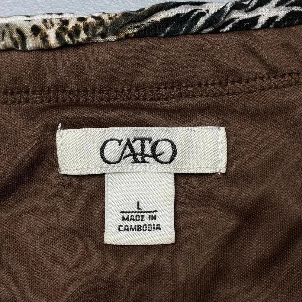 Cato Women's Stretchy Animal Print Striped Mini Skirt Size Large
